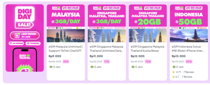 eSIM Luar Negeri dari Digitravel