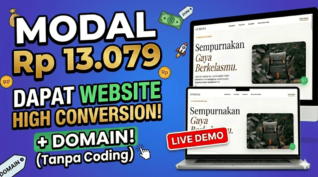 Buat Website Tanpa Coding Rp 13rb-an