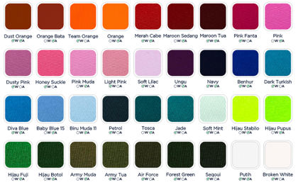 pilihan warna kain Paratex Nano